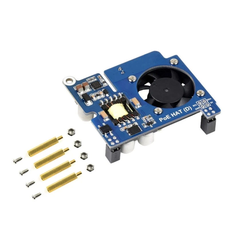Power Over Ethernet HAT Support 802.3Af PoE Expansion Board with Cooling Fan for RaspberryPi 4B/3B+/3B Expansion Board
Power Over Ethernet HAT Support 802.3Af PoE Expansion Board with Cooling Fan for RaspberryPi 4B/3B+/3B Expansion Board