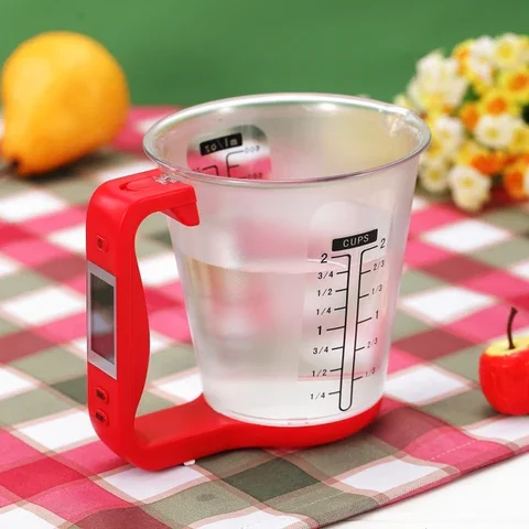 

Портативная электронная мерная чашка, кухонные весы для выпечки, цифровая Мензурка, инструменты, измерение температуры