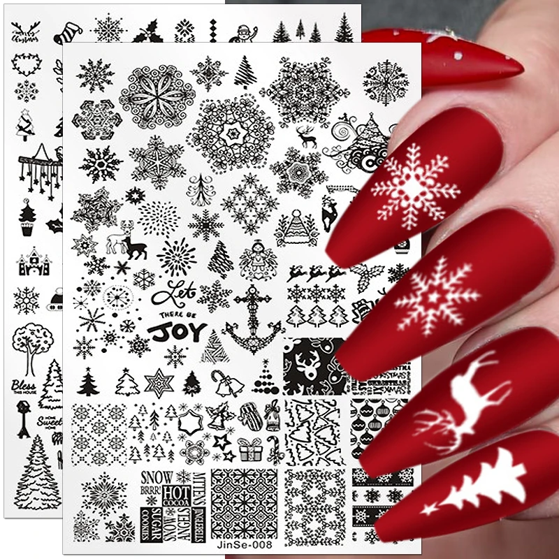 

Christmas Nail Stamping Plate Winter Nails Design Nail Art Printing Stencils Nail Stamp Templates Snowflake Nail Template Tools