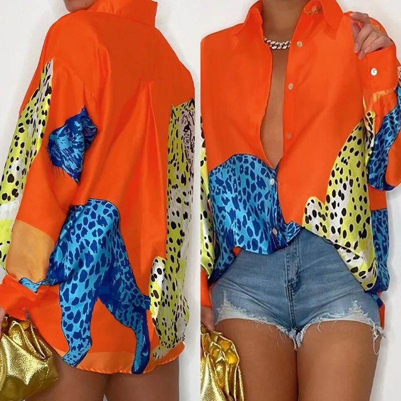 2024 Spring Summer New Women's Printed Shirt Lantern Sleeve Lapel Single Breasted Top
2024 Spring Summer New Women's Printed Shirt Lantern Sleeve Lapel Single Breasted Top