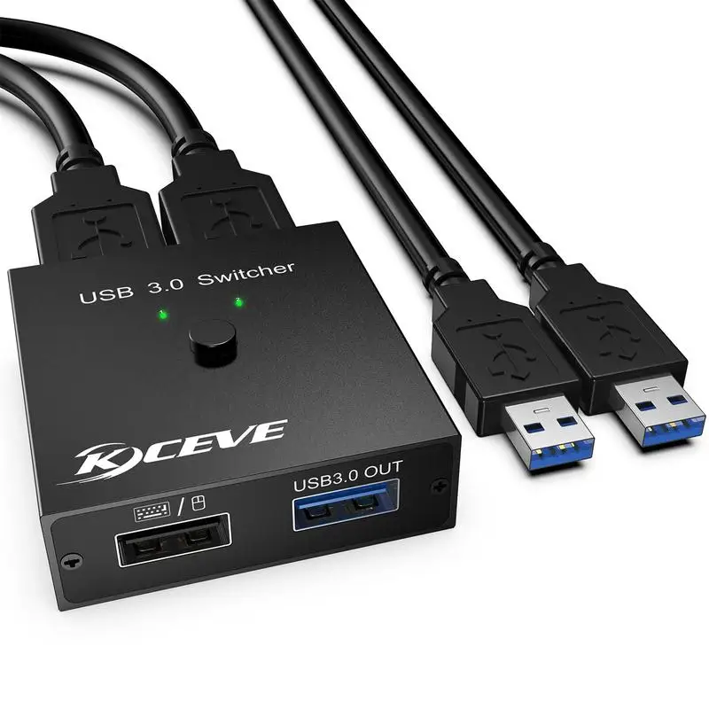 USB 3.0 Switch Bi-directional Shared Controller USB Switcher Hub 5Gb/s high speed data transmission for Mouse Keyboard Scanner
USB 3.0 Switch Bi-directional Shared Controller USB Switcher Hub 5Gb/s high speed data transmission for Mouse Keyboard Scanner