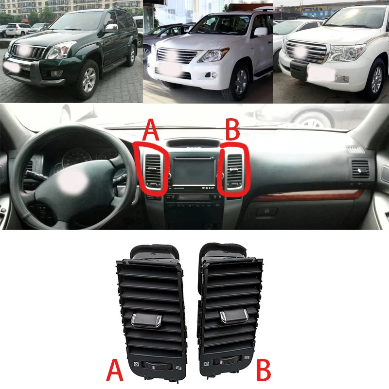 

Aohe69 2 For Toyota Land Cruiser Prado 120 Lexus GX 470 Car Air Conditioning Vent Clip 2003 - 2009 Dashboard Air Outlet Penal