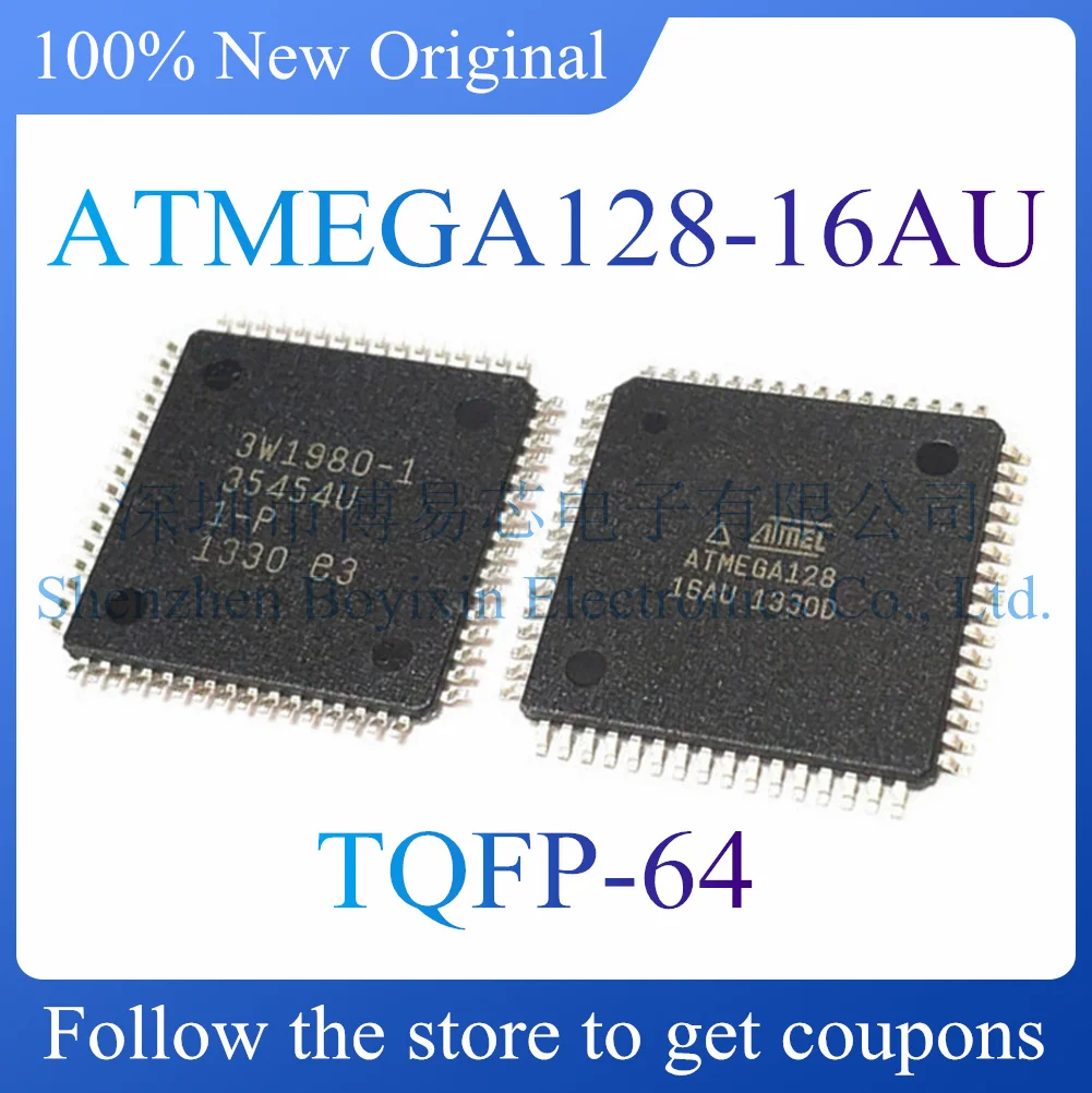 NEW ATMEGA128-16AU ATMEGA128 Original genuine microcontroller chip. Package TQFP-64
NEW ATMEGA128-16AU ATMEGA128 Original genuine microcontroller chip. Package TQFP-64