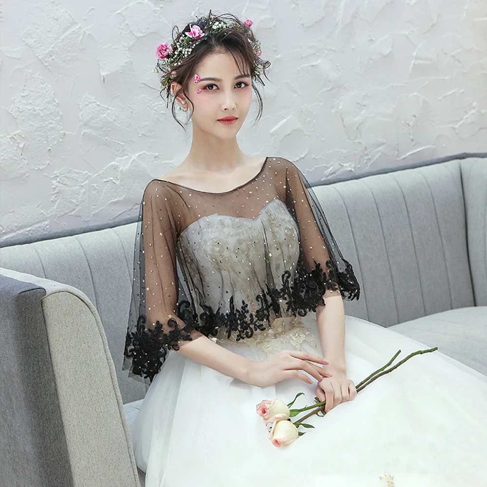 Appliques Tulle Bridal Shawl cover arm Decoration Accessories Wedding Shawl Wedding Wrap Bride Cape
Appliques Tulle Bridal Shawl cover arm Decoration Accessories Wedding Shawl Wedding Wrap Bride Cape