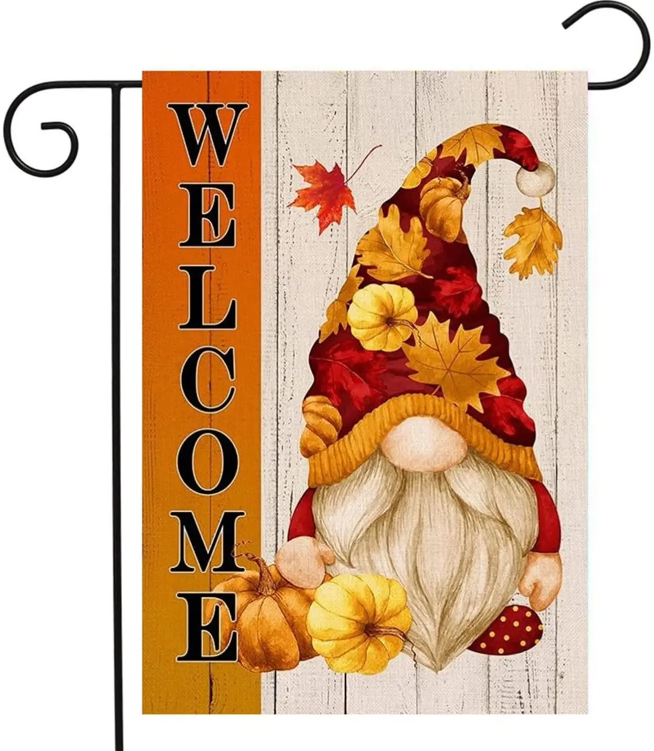 

Fall Garden Flags, Double Sided Gnome, Welcome Burlap Flag, Autumn Pumpkin Harvest, Thanksgiving Yard, Outside Decor, 12X18