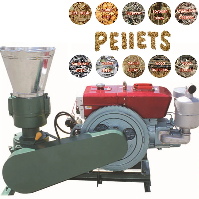 KL230A Organic Fertilizer Pellet Machine Diesel Engine Power Biomass Fuel Pellet Machine Wood chip pellet mill 300-400KG/H
KL230A Organic Fertilizer Pellet Machine Diesel Engine Power Biomass Fuel Pellet Machine Wood chip pellet mill 300-400KG/H