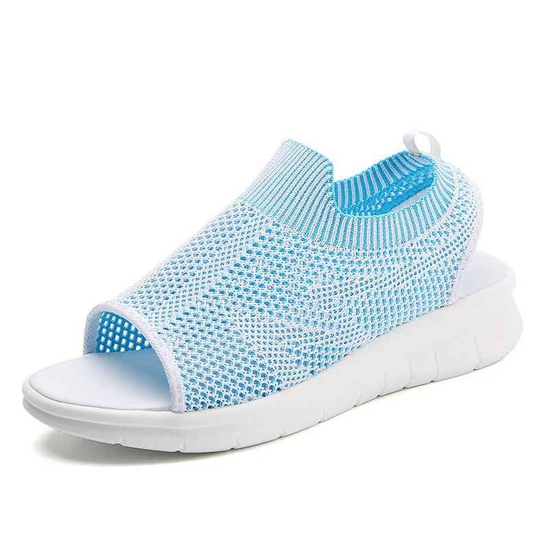 2022 Summer New Breathable Korean Fashion Elastic Band Sports Sandals Women's Thick Soled Fish Mouth Mesh Shoes
2022 Summer New Breathable Korean Fashion Elastic Band Sports Sandals Women's Thick Soled Fish Mouth Mesh Shoes