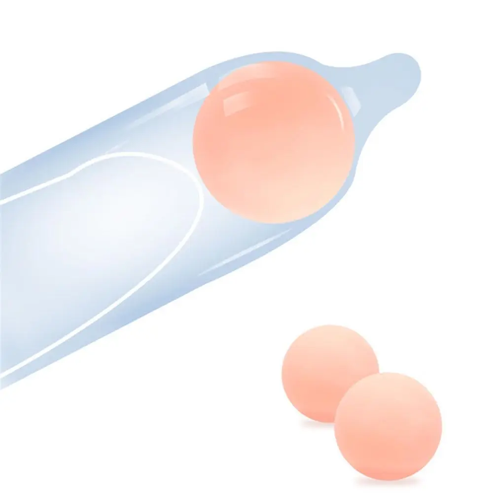 

2 Pcs Reusable Silicone Penis Extender Beads for Male Penis Enlargement Condom Balls Adult Sex Toys Accessories Soft Flesh Cock