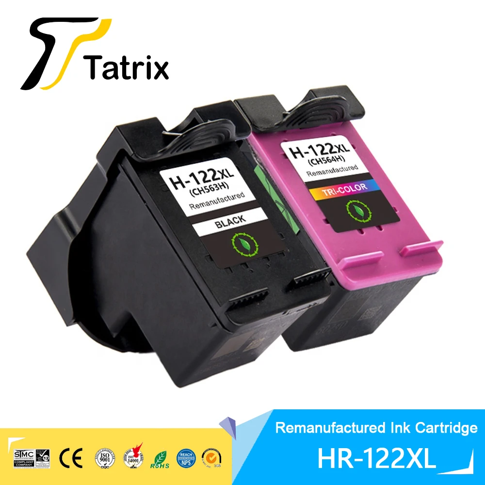 

Tatrix 122 XL 122XL Remanufactured Color Inkjet Ink Cartridge Cartucho For HP122 for HP Deskjet 1510 2050 3050 3510 Printer