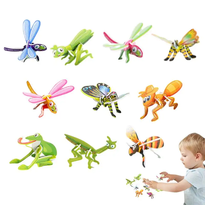 

3D пазл с животными, пазлы из бумаги для детей, 3D пазлы, игрушка для развития мозга, развивающая игрушка для детей