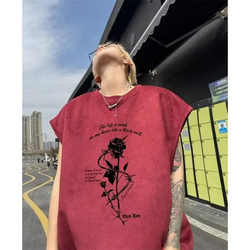 American summer youth loose Hong Kong style trendy suede sleeveless short-sleeved popular simple versatile vest and waistcoat
American summer youth loose Hong Kong style trendy suede sleeveless short-sleeved popular simple versatile vest and waistcoat