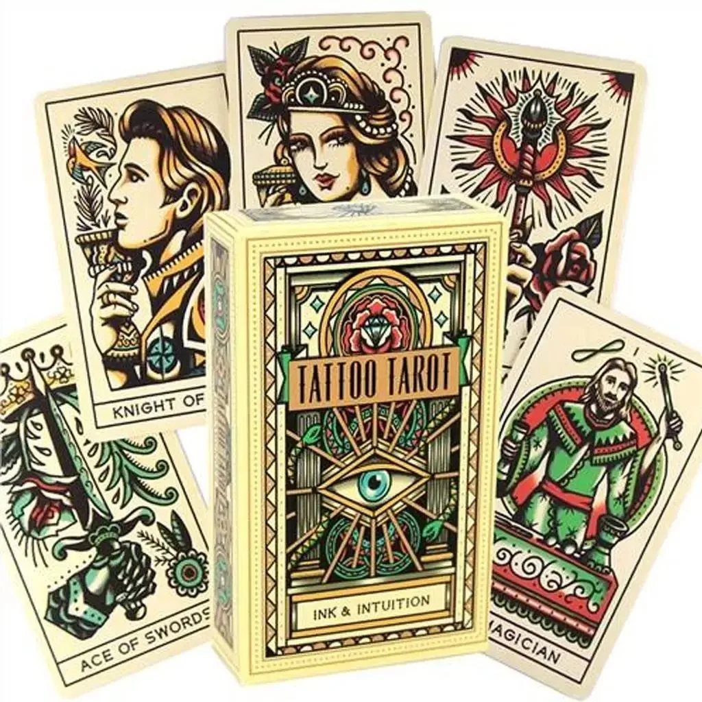 Tattoo Tarot Cards Divination Deck English Versions Edition Oracle Board Playing INK Table Game For Party
Tattoo Tarot Cards Divination Deck English Versions Edition Oracle Board Playing INK Table Game For Party