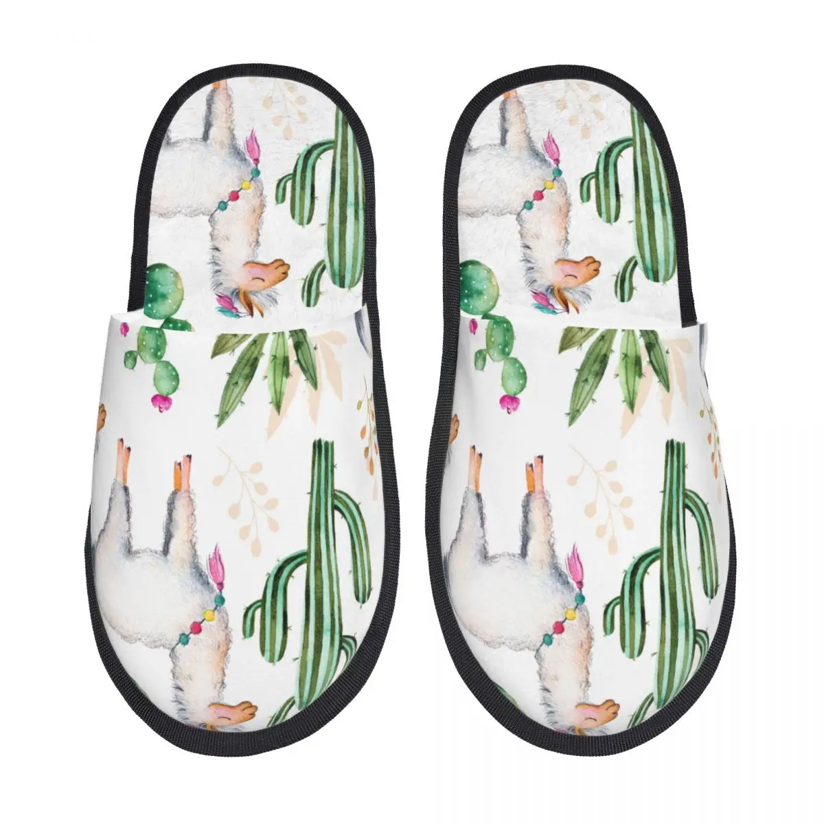 Soft Plush Slippers Watercolor Cactus And Llama Indoor Furry Slippers For Bedroom
Soft Plush Slippers Watercolor Cactus And Llama Indoor Furry Slippers For Bedroom