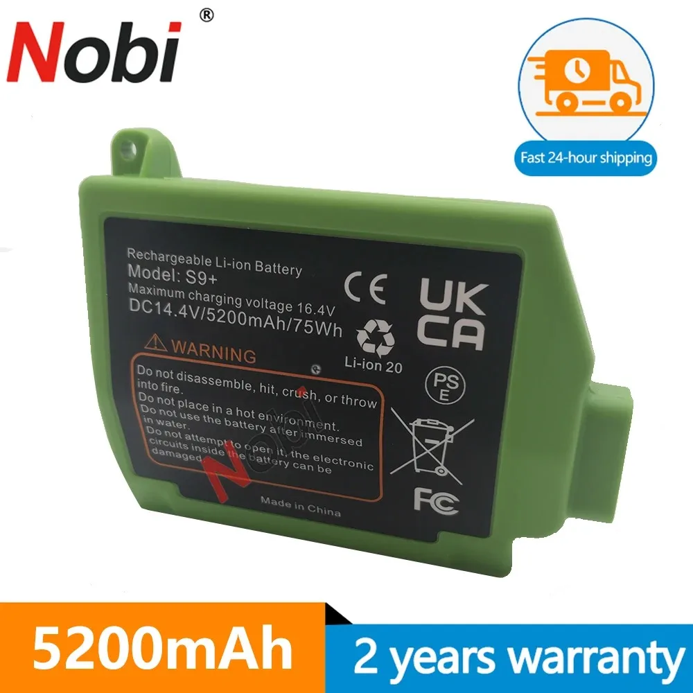Сменный литий-ионный аккумулятор Nobi 5200 мАч S9, запчасти для iRobot Roomba S9 + 9550/S9 9150, вакуумный робот-пылесос 14,4 В, 75 Втч
Сменный литий-ионный аккумулятор Nobi 5200 мАч S9, запчасти для iRobot Roomba S9 + 9550/S9 9150, вакуумный робот-пылесос 14,4 В, 75 Втч
