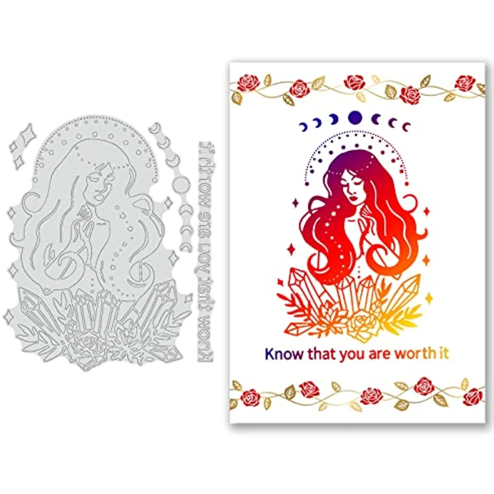 Celestial Goddess Hot Foil Plate for DIY Foil Paper Tarot Posters DIY Foil Embossing for Scrapbooking Decor Cards Making
Celestial Goddess Hot Foil Plate for DIY Foil Paper Tarot Posters DIY Foil Embossing for Scrapbooking Decor Cards Making