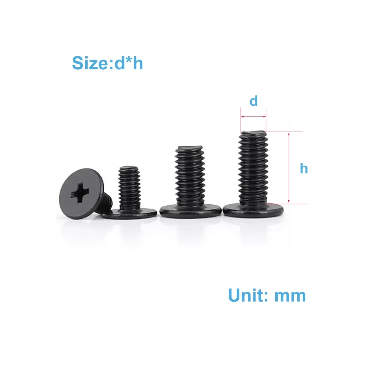 304 Black Stainless Steel Thin Flat Head Cross Screw Laptop Digital Computer 2M2.5M3M4M5M6
304 Black Stainless Steel Thin Flat Head Cross Screw Laptop Digital Computer 2M2.5M3M4M5M6