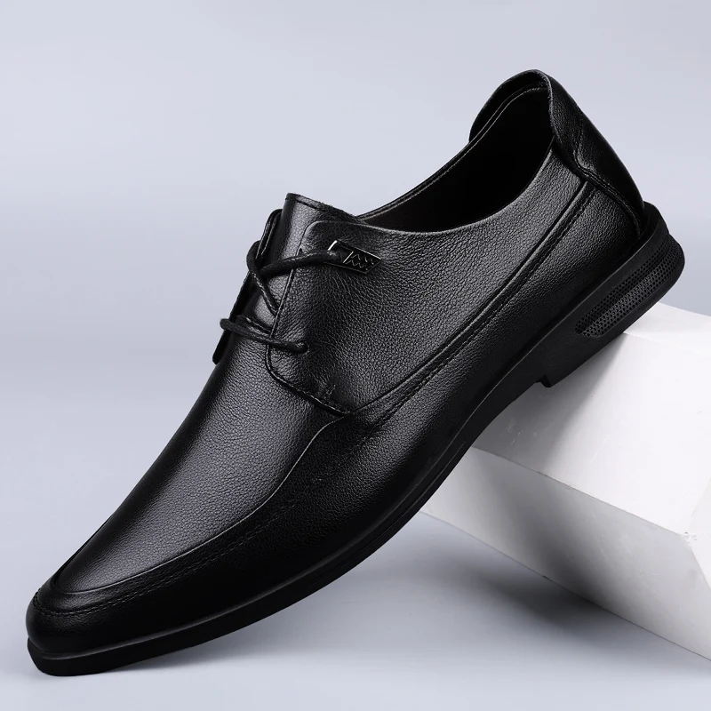Genuine Leather Men Shoes lace up Breathable Leather Men's Casual Black Shoes Zapatos Hombre Mens shoes Chaussures Hommes
Genuine Leather Men Shoes lace up Breathable Leather Men's Casual Black Shoes Zapatos Hombre Mens shoes Chaussures Hommes