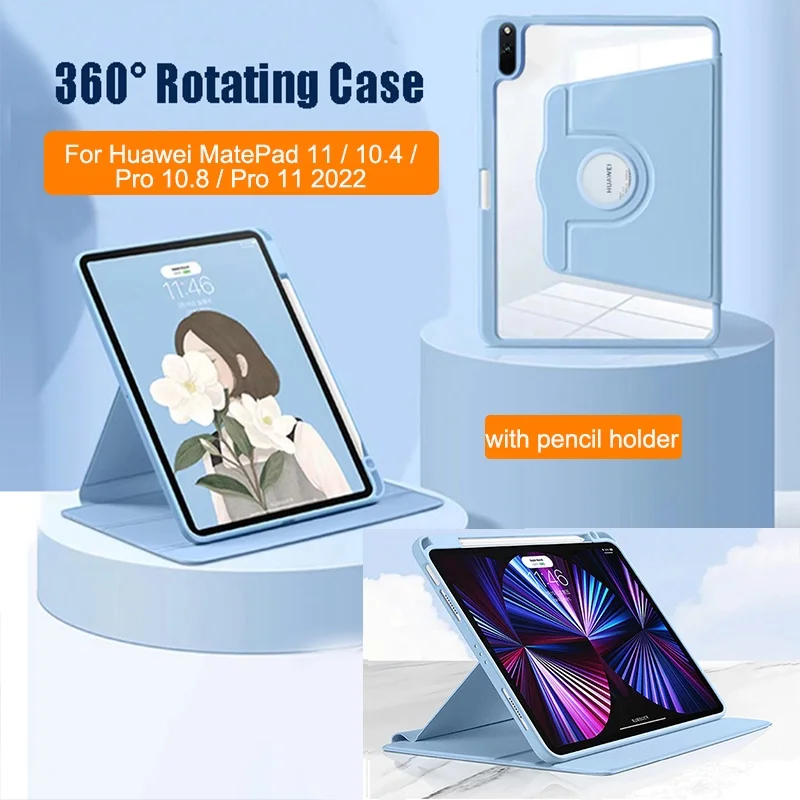 For Huawei MatePad Pro11 2022 Pro10.4 Pro10.8 11 Rotate Case With Pen Holder Screen Rotating Shockproof Casing Flip Cover
For Huawei MatePad Pro11 2022 Pro10.4 Pro10.8 11 Rotate Case With Pen Holder Screen Rotating Shockproof Casing Flip Cover