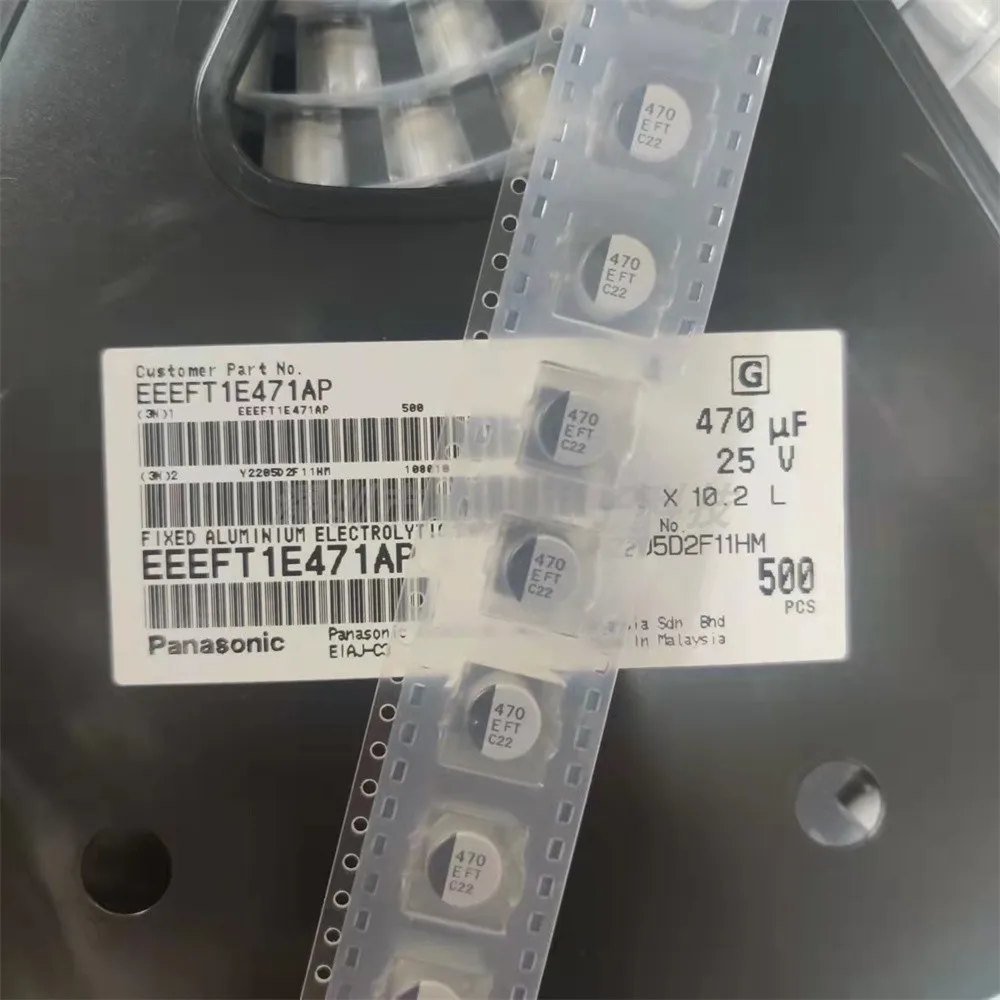 10PCS New imported EEEFT1E471AP 25V470uF volume 8*10.2 original FT aluminum electrolytic capacitor SMD
10PCS New imported EEEFT1E471AP 25V470uF volume 8*10.2 original FT aluminum electrolytic capacitor SMD