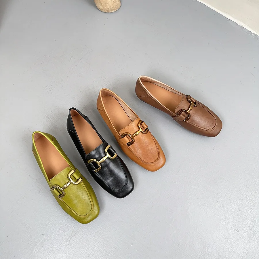 Birkuir Retro Genuine Leather Loafers Shoes For Women Flat Soled Metal Design Soft Soled Low Heel Comfort Mother Shoes Ladies
Birkuir Retro Genuine Leather Loafers Shoes For Women Flat Soled Metal Design Soft Soled Low Heel Comfort Mother Shoes Ladies