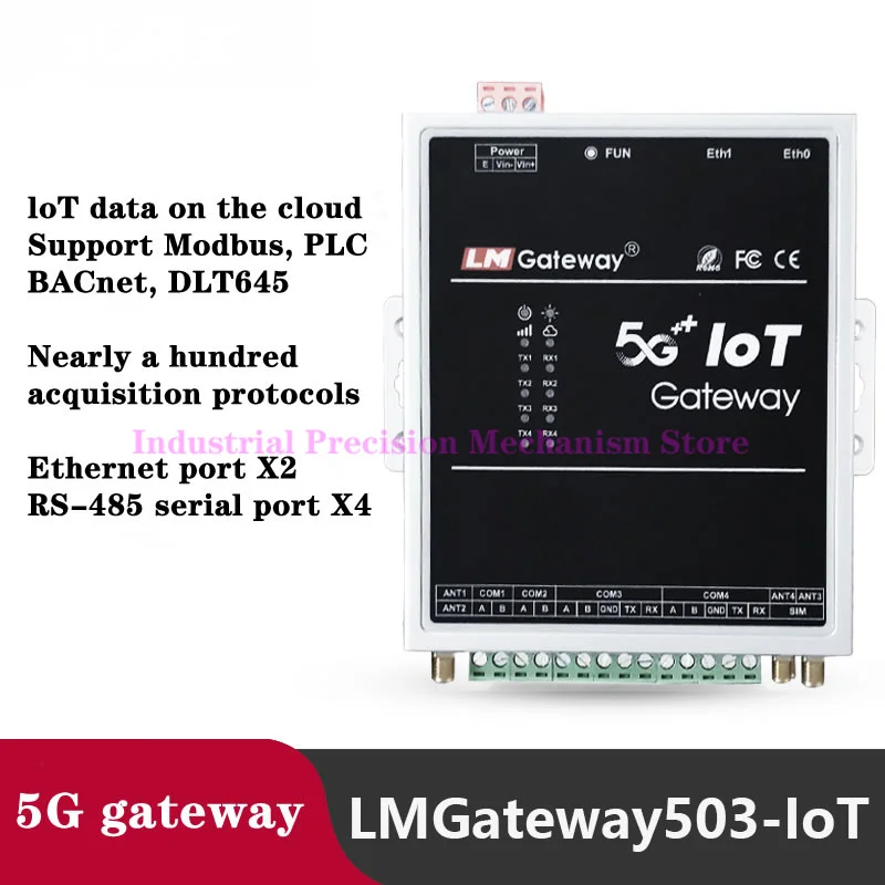 5GIoT gateway supports nearly a hundred acquisition protocols such as Modbus, BACnet, DLT645, PLC, etc., 4-core A9
5GIoT gateway supports nearly a hundred acquisition protocols such as Modbus, BACnet, DLT645, PLC, etc., 4-core A9