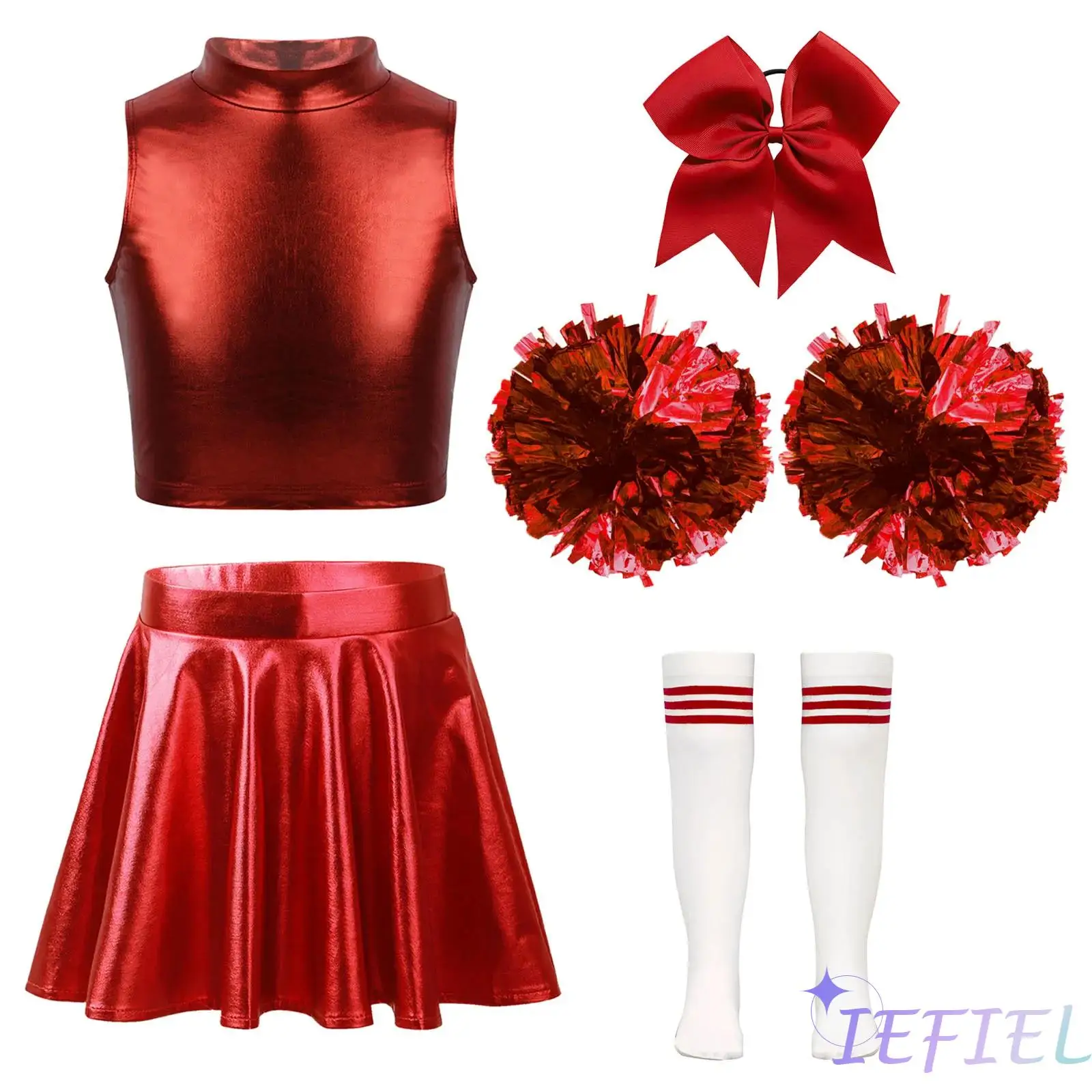 Kids Girls High School Sport Meeting Carnival Cheerleading Performance Dance Outfit Cheering Team Uniform Set Stage Costume
Kids Girls High School Sport Meeting Carnival Cheerleading Performance Dance Outfit Cheering Team Uniform Set Stage Costume