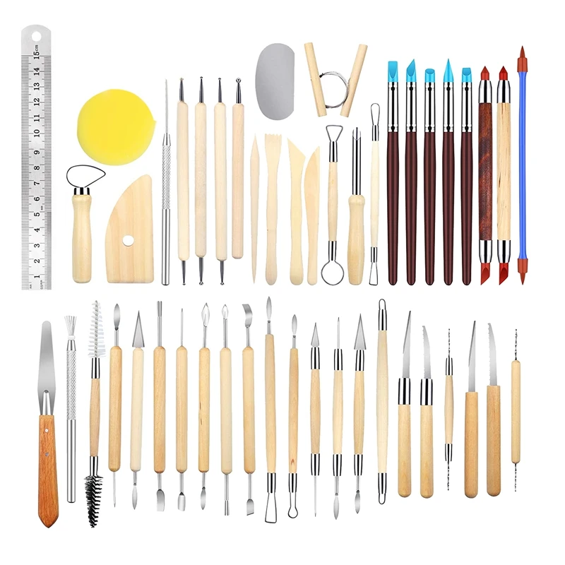 HOT SALE 48Pcs Clay Tools Sculpting Pottery Tools Polymer Modeling Clay Sculpture Set For Pottery Modeling,Carving,Ceramics
HOT SALE 48Pcs Clay Tools Sculpting Pottery Tools Polymer Modeling Clay Sculpture Set For Pottery Modeling,Carving,Ceramics