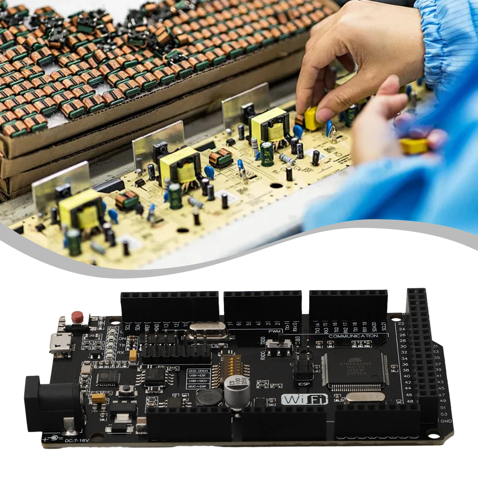 32 Мб памяти Mega + WiFi R3 ATmega2560 + ESP8266 последовательный USB-преобразователь ch340g для проектов, требующих подключения модуля
32 Мб памяти Mega + WiFi R3 ATmega2560 + ESP8266 последовательный USB-преобразователь ch340g для проектов, требующих подключения модуля