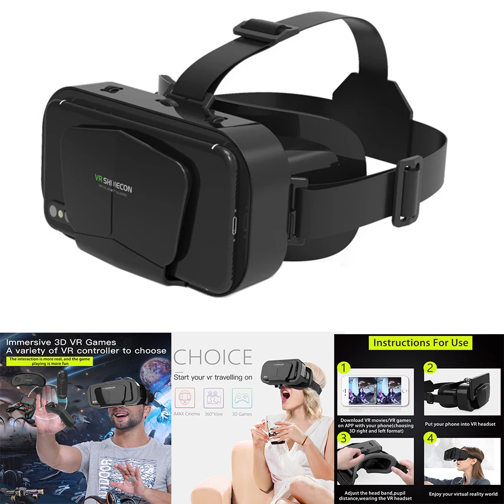 

New 3D VR Smart Virtual Reality Gaming Glasses Headset Compatible With iPhone and Android Phone G10 Metaverse VR Headset