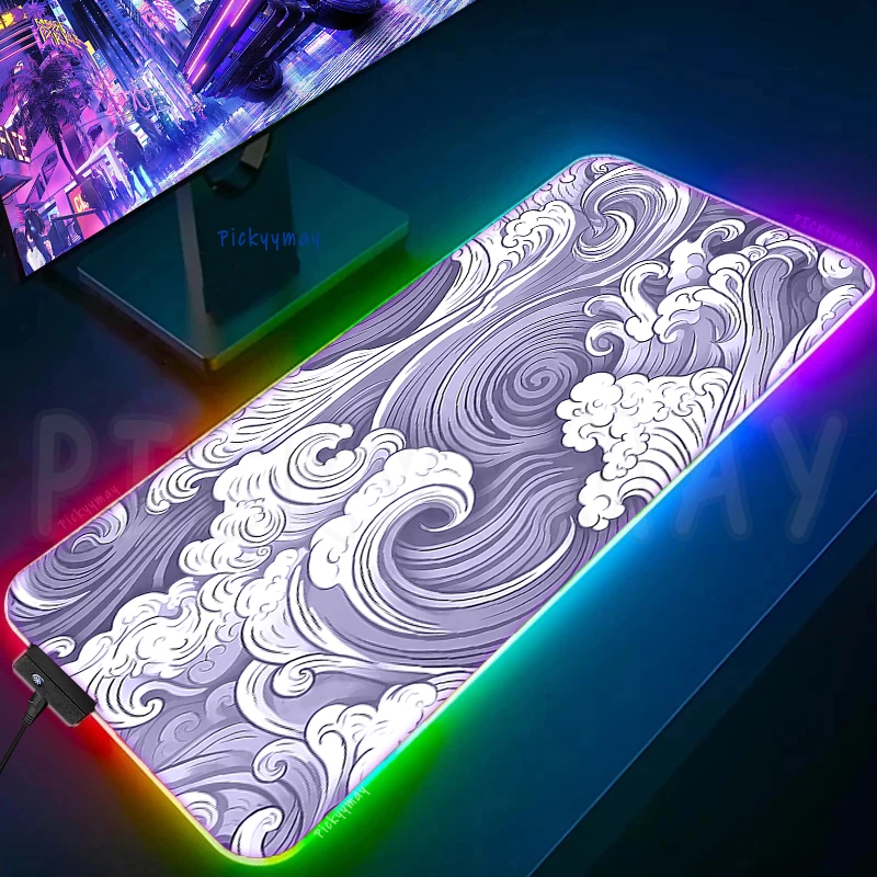 Большой игровой коврик для мыши с рисунком облаков, RGB, подставки для мыши с искусственными волнами, фиолетовый Настольный коврик для мыши, коврики для клавиатуры с подсветкой
Большой игровой коврик для мыши с рисунком облаков, RGB, подставки для мыши с искусственными волнами, фиолетовый Настольный коврик для мыши, коврики для клавиатуры с подсветкой