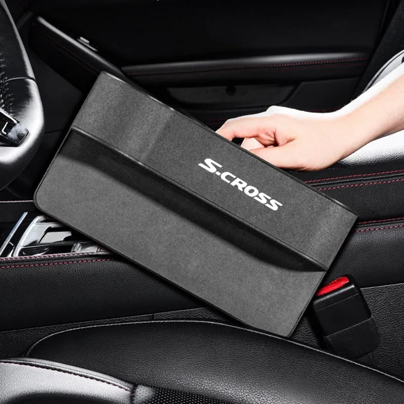 

Car Seat Crevice Gaps Storage Box Seat Organizer Gap Slit Filler Holder For S-CROSS SCROSS Car Slit Pocket Storag Box