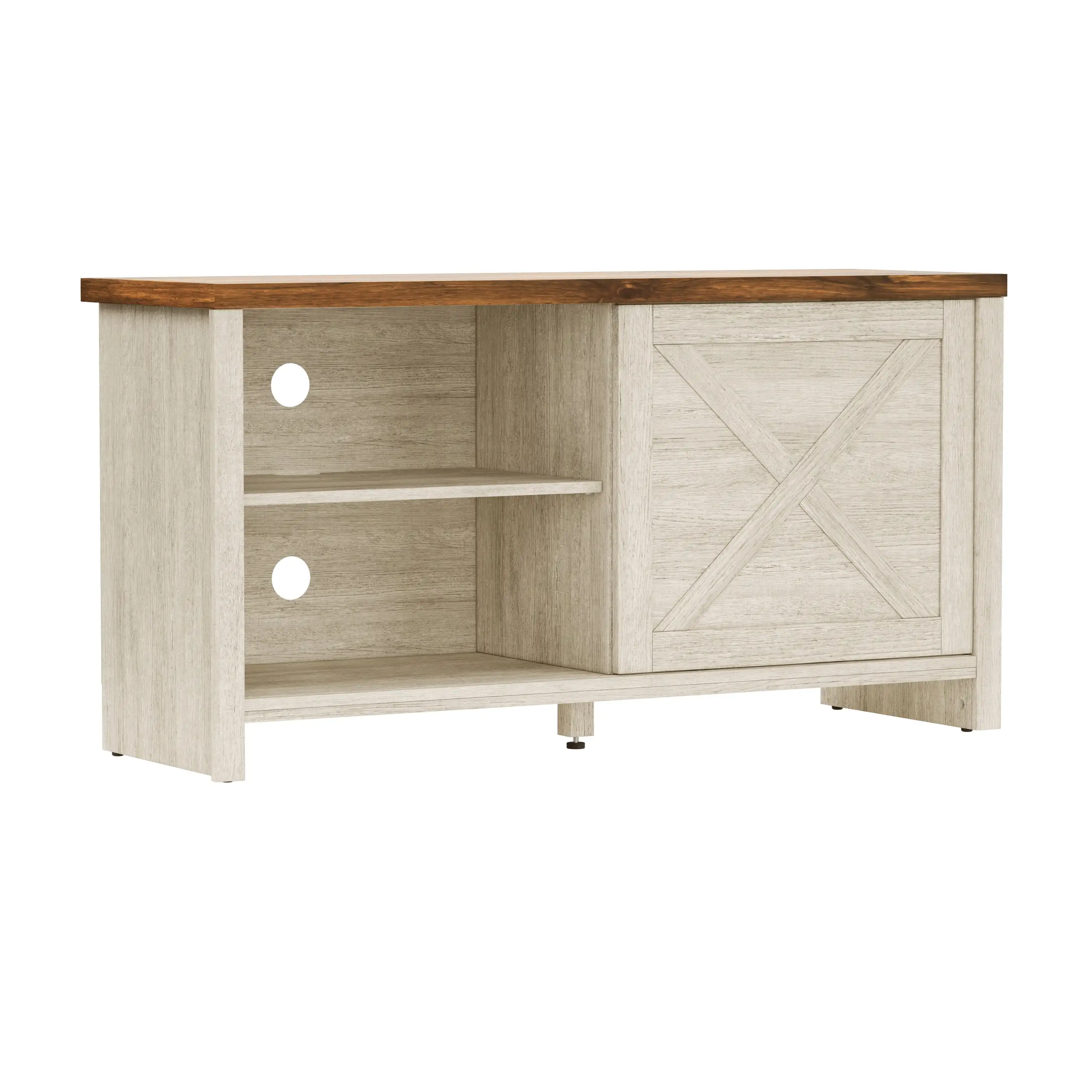 Living Essentials by Hillsdale Columbus 47 Inch Wood Entertainment Console, White Oak with Walnut Finish Top
Living Essentials by Hillsdale Columbus 47 Inch Wood Entertainment Console, White Oak with Walnut Finish Top