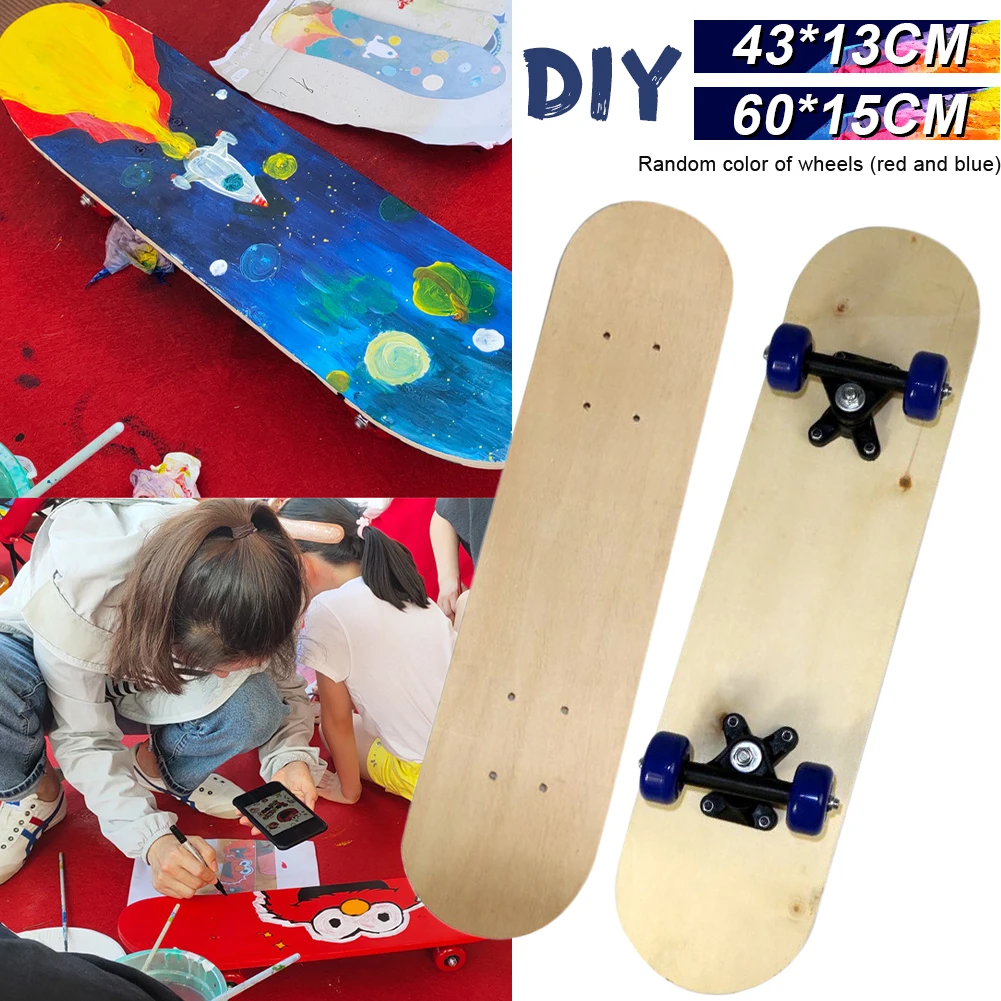 Blank Skateboards Maple Wood Complete Skateboard DIY Freehand Skating Board 43/60cm Double Up Board Trucks For Kids Beginners
Blank Skateboards Maple Wood Complete Skateboard DIY Freehand Skating Board 43/60cm Double Up Board Trucks For Kids Beginners