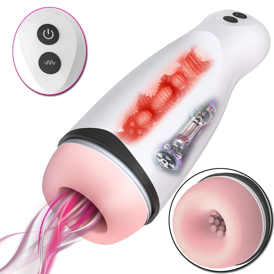 

10 mode Powerful Vibration Male Masturbator Vagina Real Pussy USB Charging Electric Vibrators Masturbators Sex Toys for Men