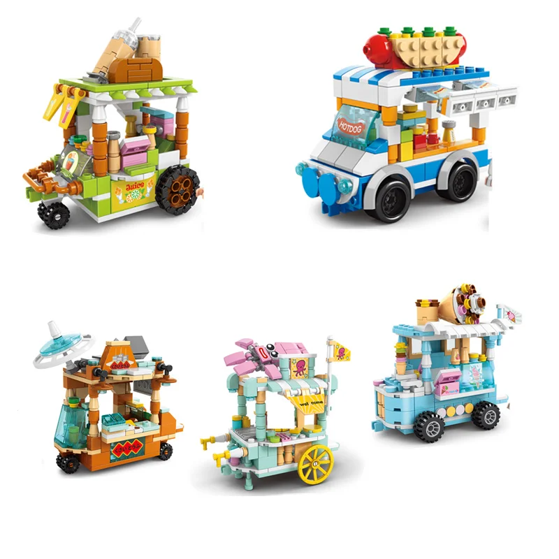 Citys Street View Hot Dog ice Cream From a Roadside Stall Dessert Cart Model Building Blocks Bricks Sets Classic Kids Toys
Citys Street View Hot Dog ice Cream From a Roadside Stall Dessert Cart Model Building Blocks Bricks Sets Classic Kids Toys