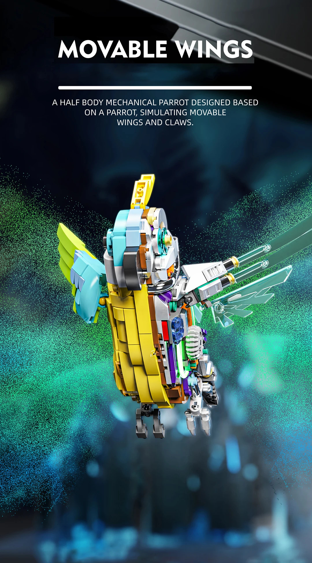 543PCS Mechanical Parrot Building Block Joints Movable Animal Model Bricks Set With Light Desktop Decoration Kids DIY Toys Gifts 543PCS Mechanical Parrot Building Block Joints Movable Animal Model Bricks Set With Light Desktop Decoration Kids DIY Toys Gifts