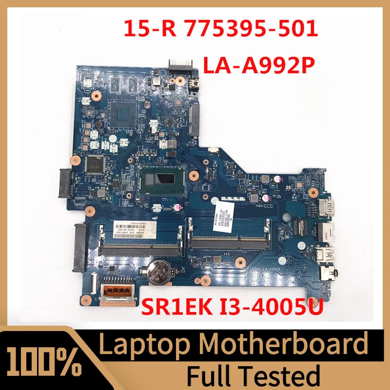 775395-601 775395-501 775395-001 Mainboard For HP 15-R Laptop Motherboard ZSO50 LA-A992P With SR1EK I3-4005U CPU 100%Full Tested
775395-601 775395-501 775395-001 Mainboard For HP 15-R Laptop Motherboard ZSO50 LA-A992P With SR1EK I3-4005U CPU 100%Full Tested