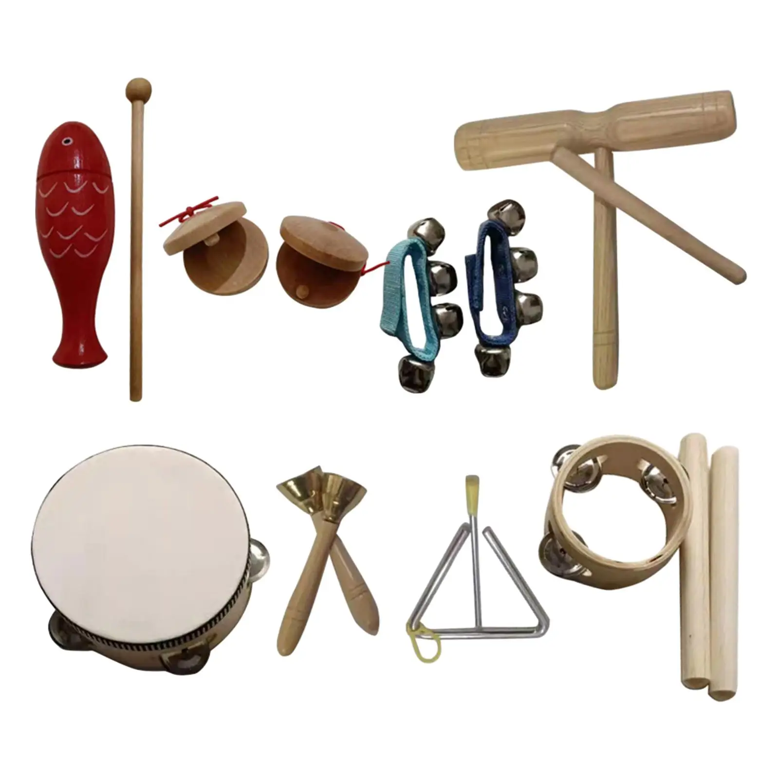 9 Pieces Wooden Musical Instruments Set Improving Creativity and Coordination Rhythm Device for Children Boys Girls Toddlers
9 Pieces Wooden Musical Instruments Set Improving Creativity and Coordination Rhythm Device for Children Boys Girls Toddlers