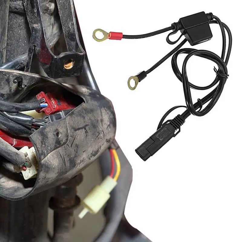 

Motorcycle Battery Charger Terminal To SAE Quick Disconnect Cable Motorcycle Battery Output Connector SAE Extension Cable Batter