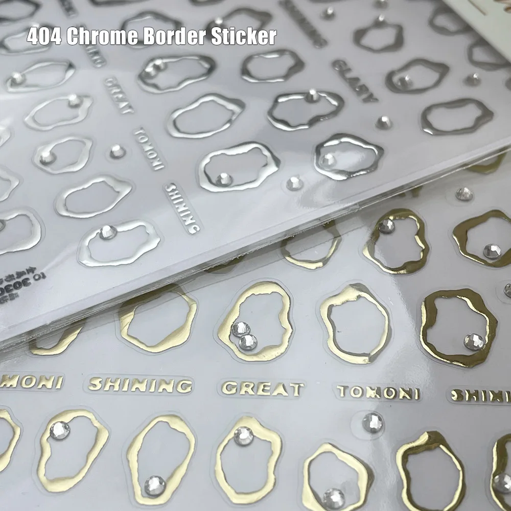 -Chrome Border- Irregular Frame Crystal Diamonds Adhesiver Aloof Metal Style Glary Gilding Nailtips Decoration Sticky Decals 404
-Chrome Border- Irregular Frame Crystal Diamonds Adhesiver Aloof Metal Style Glary Gilding Nailtips Decoration Sticky Decals 404
