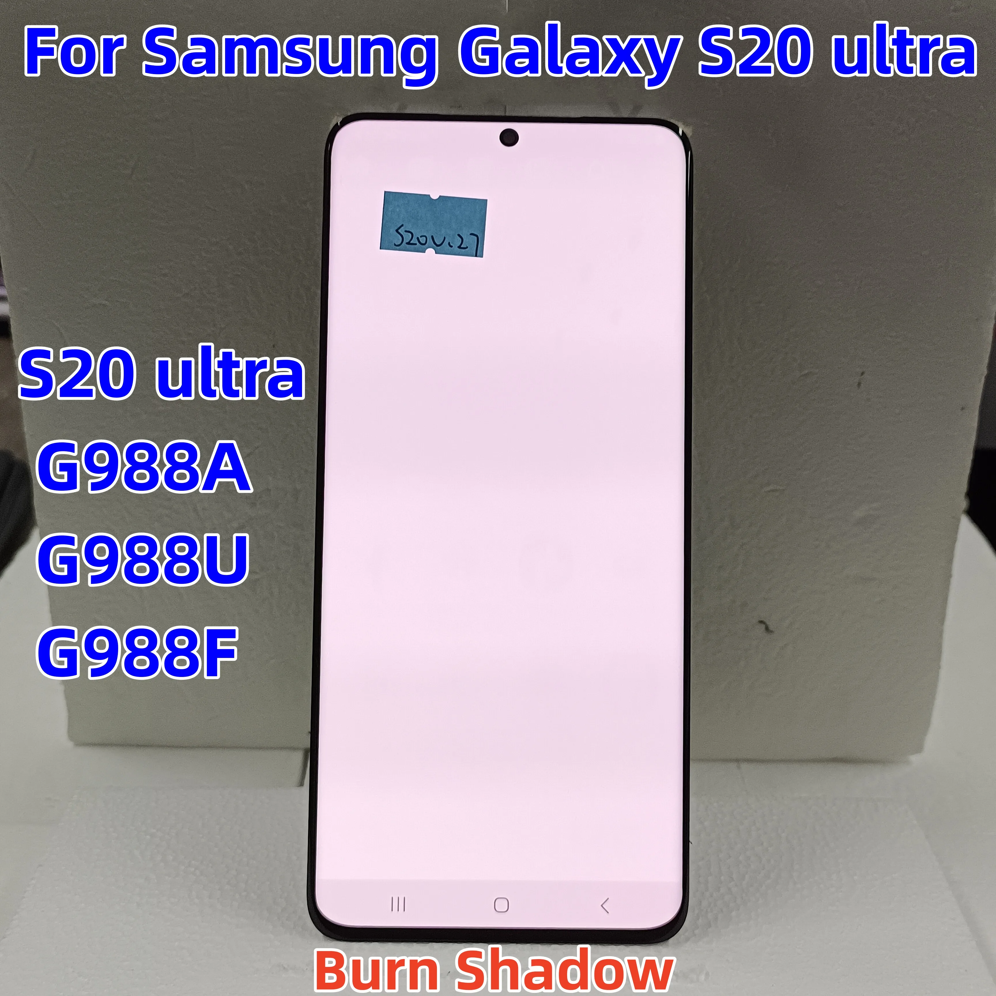 ЖК-дисплей Super Amoled 6,9 дюйма для Samsung Galaxy S20 Ultra G988 G988F, сенсорный экран с дигитайзером в сборе, с ожогами
ЖК-дисплей Super Amoled 6,9 дюйма для Samsung Galaxy S20 Ultra G988 G988F, сенсорный экран с дигитайзером в сборе, с ожогами