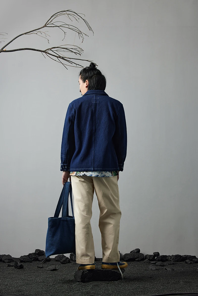 Vintage Indigo Jacket Men French Workwear Cargo Tooling Jacket Autumn Winter Blue Dyed Kendo Fabric Multi-pocket Cardigan Coat 15 Mallzona S91cad65a92164a47b32bd548a6d01349V Vintage Indigo Jacket Men French Workwear Cargo Tooling Jacket Autumn Winter Blue Dyed Kendo Fabric Multi-pocket Cardigan Coat Mallzona