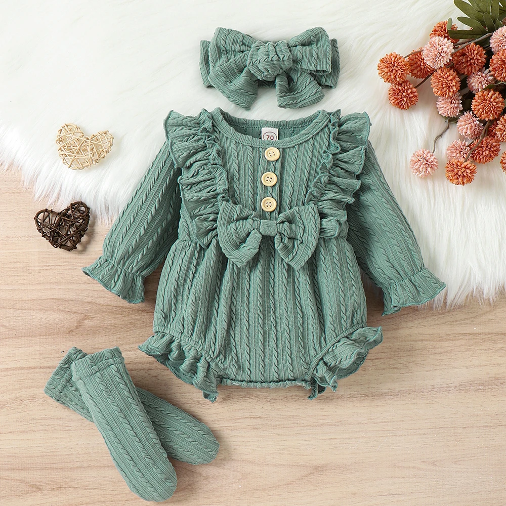 3-12M 3pcs Dress for Girls Baby Clothe Set Newborn Jumpsuit Long Sleeve Romper Tops+Hairband+Socks Clothing Costumes for Babies
3-12M 3pcs Dress for Girls Baby Clothe Set Newborn Jumpsuit Long Sleeve Romper Tops+Hairband+Socks Clothing Costumes for Babies