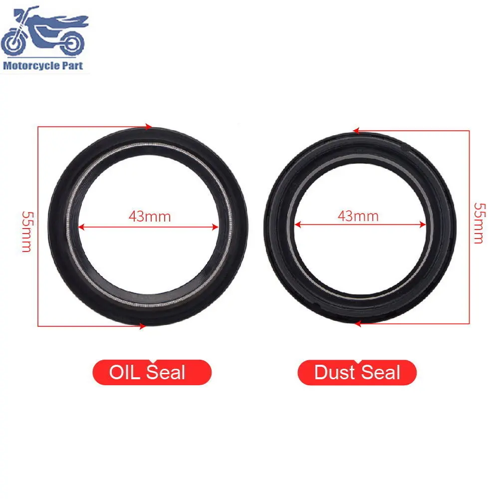 43x55x11 Motor Front Fork Suspension Damper Oil Seal 43 55 Dust Cover For KAWASAKI KDX220 KDX 220R 1997-2005 KDX250 KDX 250 220
43x55x11 Motor Front Fork Suspension Damper Oil Seal 43 55 Dust Cover For KAWASAKI KDX220 KDX 220R 1997-2005 KDX250 KDX 250 220