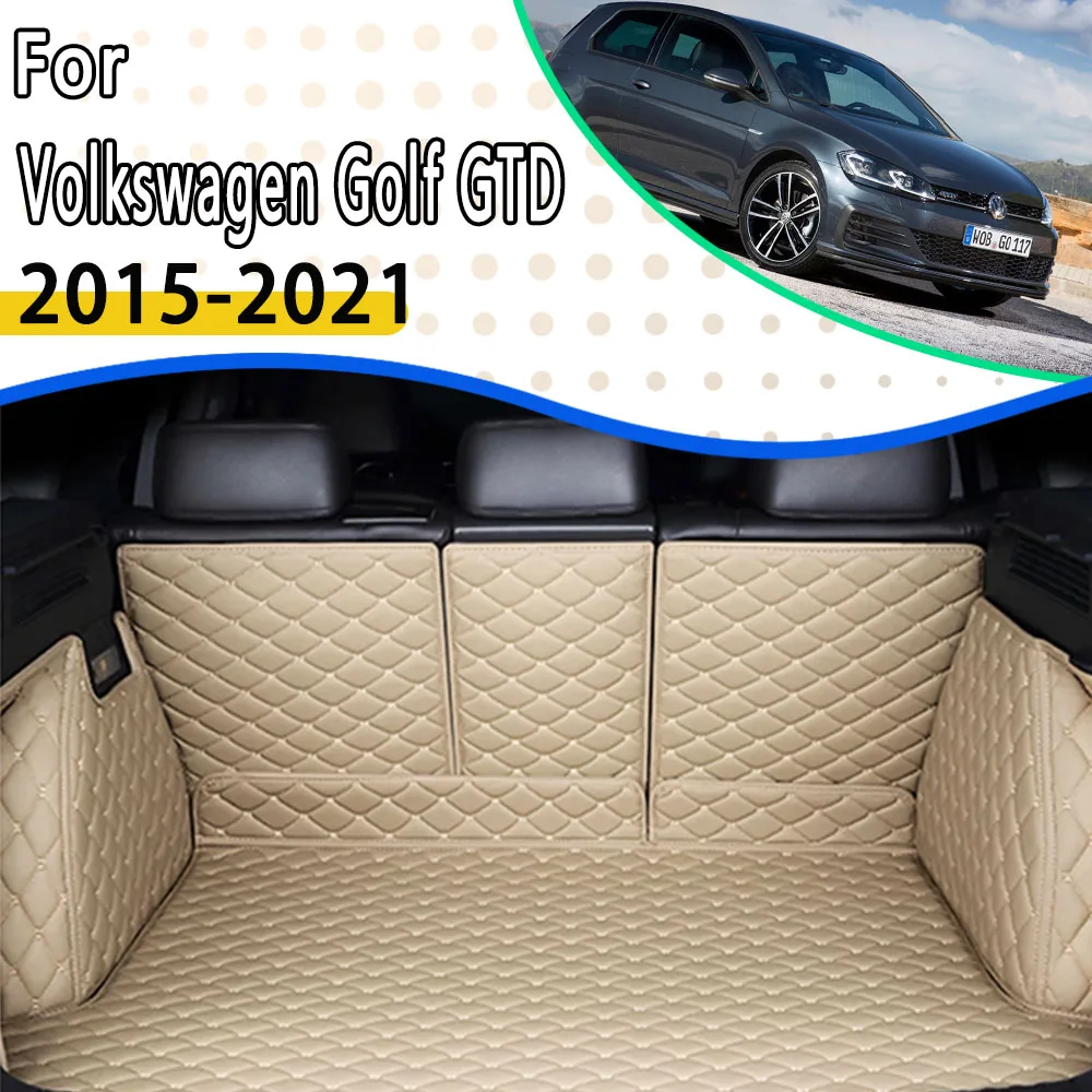 

Leather Car Mats For VW Volkswagen Golf GTD MK7 2015~2021 5seat Waterproof Pad Car Trunk Mat Tray Carpet Mud Rug Car Accessories