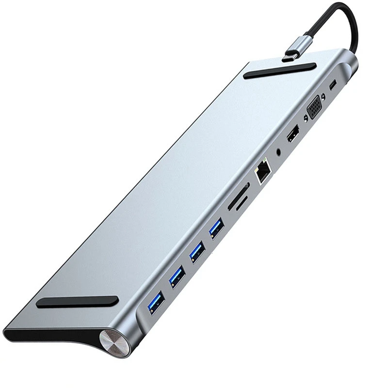 11 In 1 Type C Dock USB Hub 3.0 Splitter Multiport Adapter 4K -Compatible RJ45 SD/TF VGA PD Audio Laptop Stand
11 In 1 Type C Dock USB Hub 3.0 Splitter Multiport Adapter 4K -Compatible RJ45 SD/TF VGA PD Audio Laptop Stand