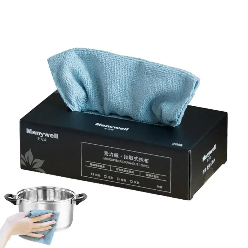 

Dishwashing Rags Microfibre Cleaning Cloth Set Absorbent Fibre Dish Cleaning Cloths Kitchen Towels for Window Living Room