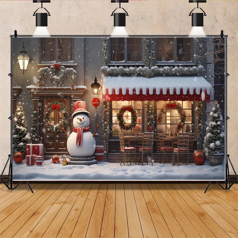 

SHENGYONGBAO Christmas Day Indoor Photography Backdrops Living Room Restaurant Exterior Wall Photo Studio Background Props QS-63