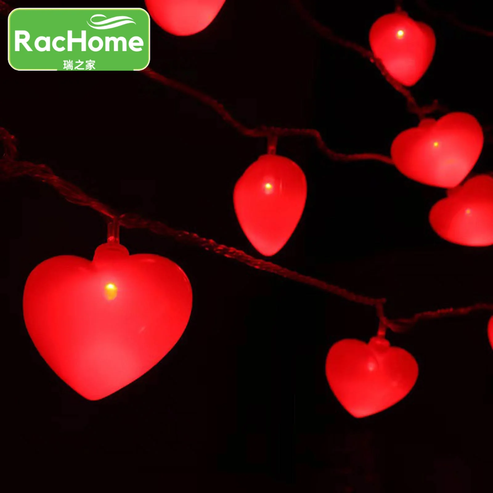 

3m 20led Heart String Lights Valentine's Day Wedding Decoration Fairy Lights Decor Girl Heart Room Garden Decoration Night Light