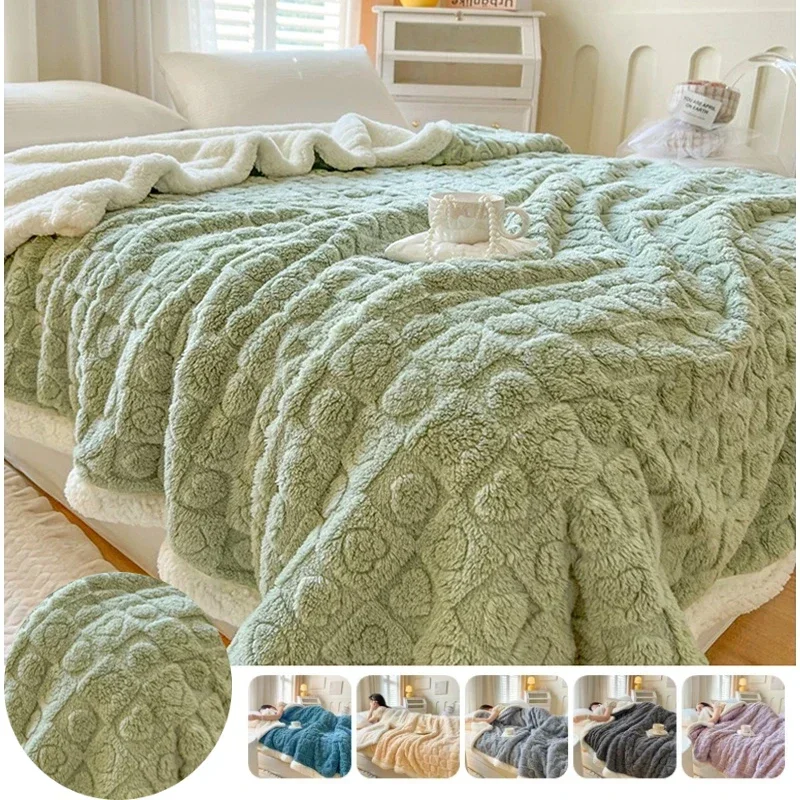 Super Soft Lamb Wool Blanket Double Side Flannel Throw Blanket for Sofa Bed Solid Color Thick blanket Comforter Home Decor
Super Soft Lamb Wool Blanket Double Side Flannel Throw Blanket for Sofa Bed Solid Color Thick blanket Comforter Home Decor
